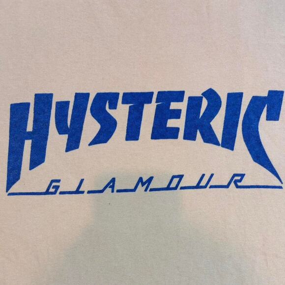 Vintage 90s Hysteric Glamour Logo Tee! Tan Long Sleeve Shirt. Size Small. - Picture 2 of 7